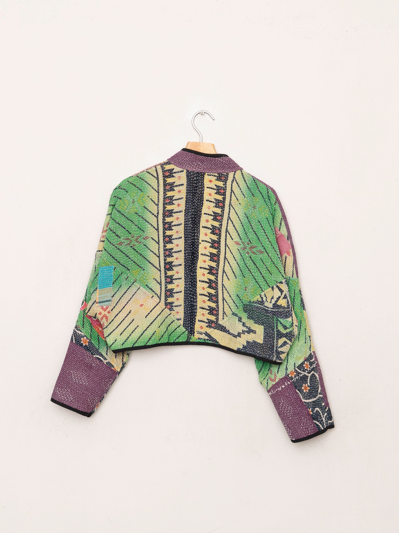 The Kaira Cropped Quilted Patchwork Kantha Jacket Wholesale