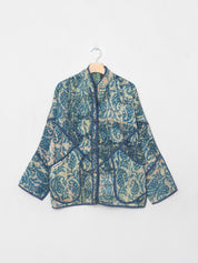 The Ladhiya Quilted Indigo Kantha Jacket