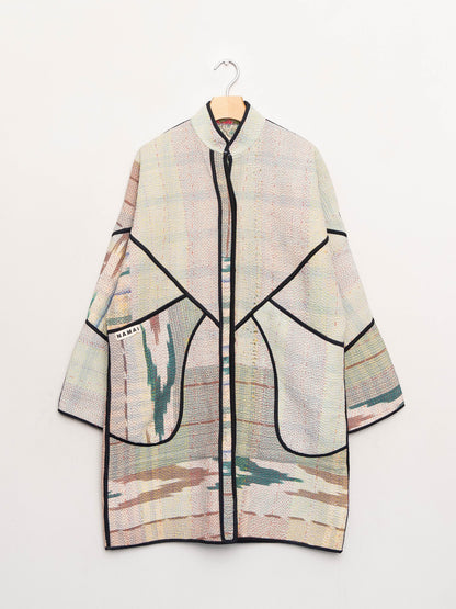 The Sai Quilted Patchwork Kantha Coat