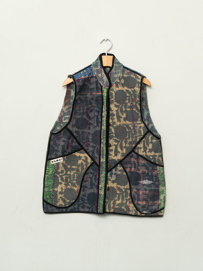 The Ladhiya Quilted Plant Dyed Kantha Vest