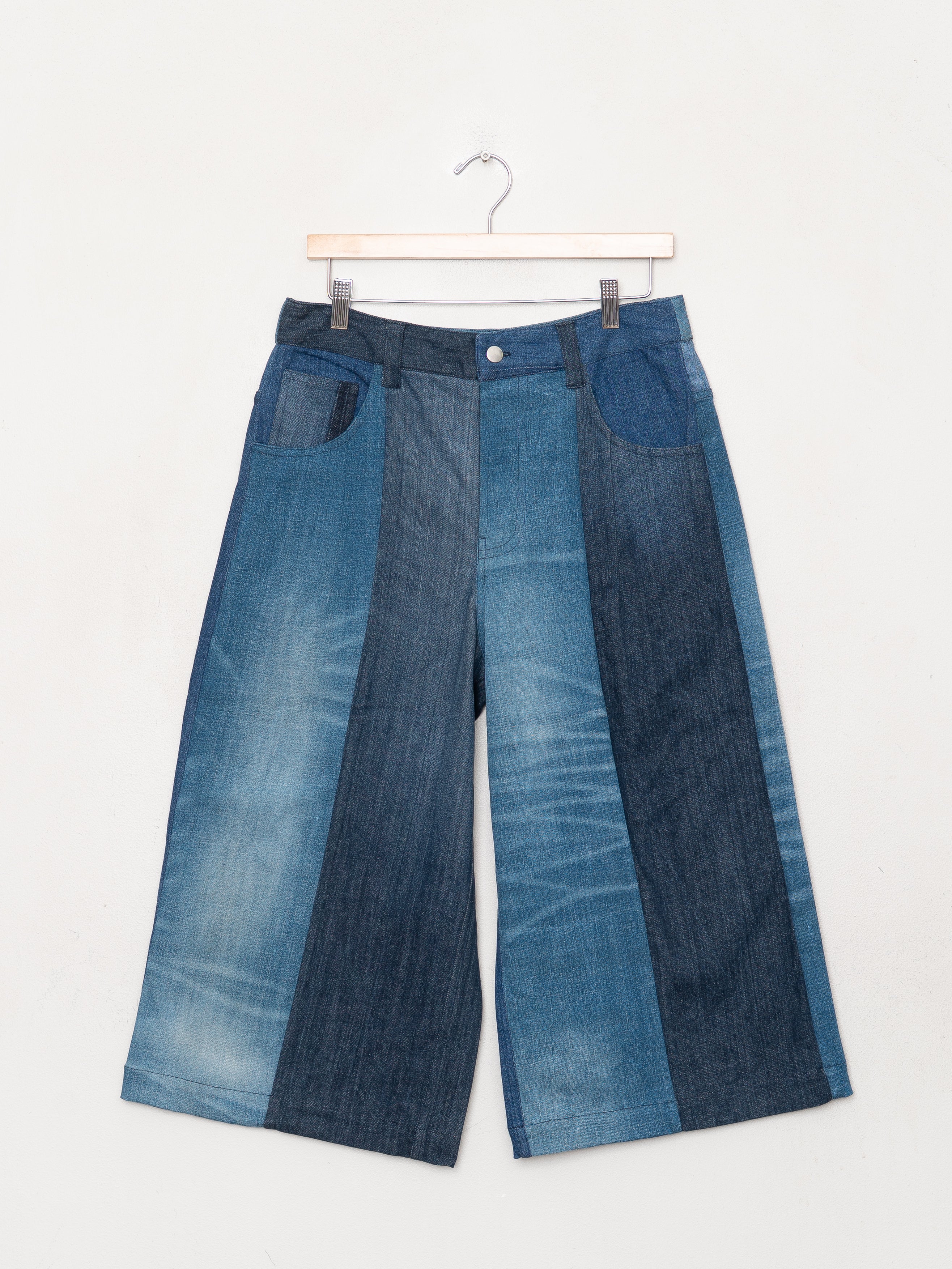The Bindu Denim Bermuda Culotte Pant - Medium