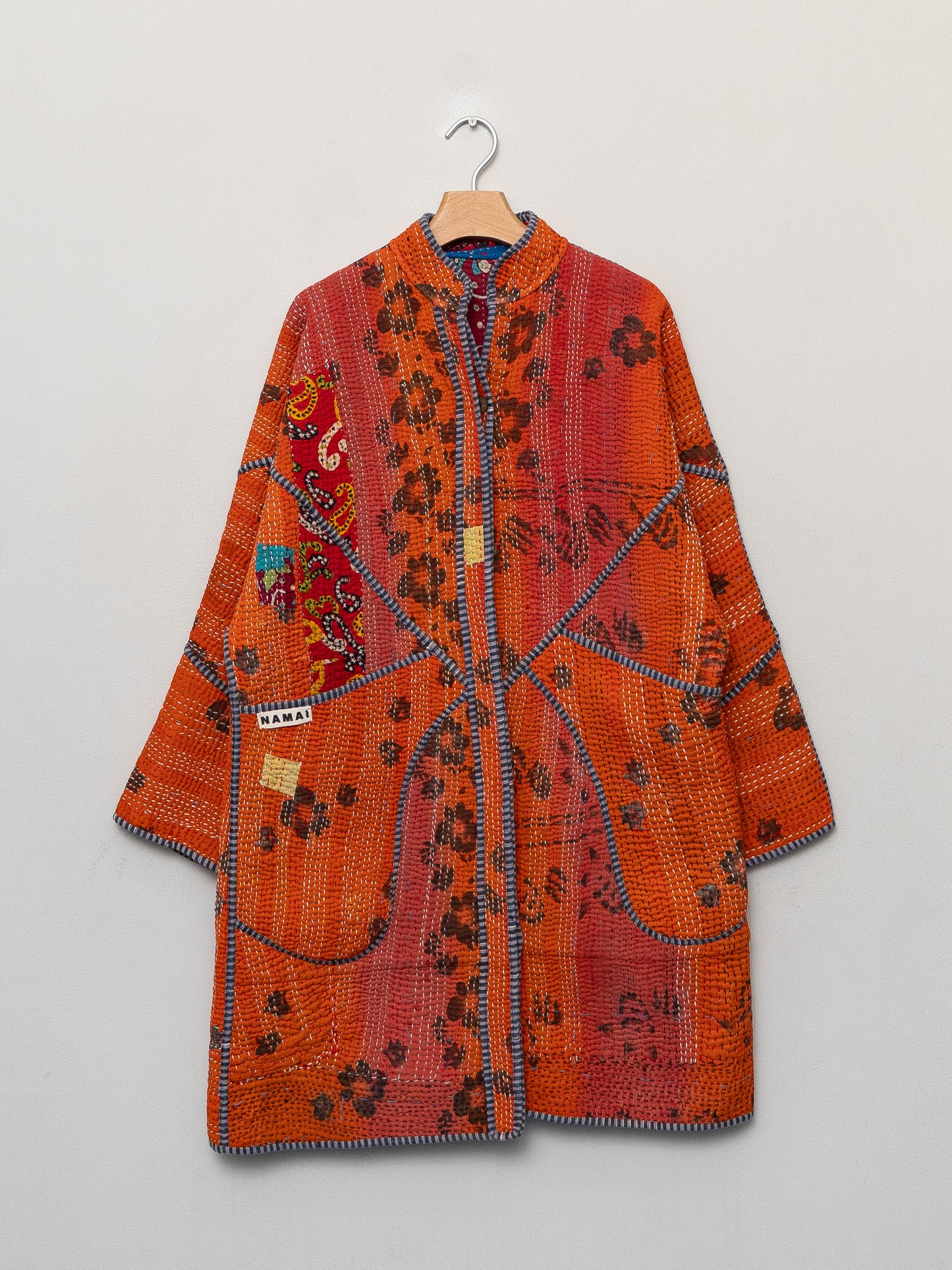 The Sai Quilted Patchwork Kantha Coat