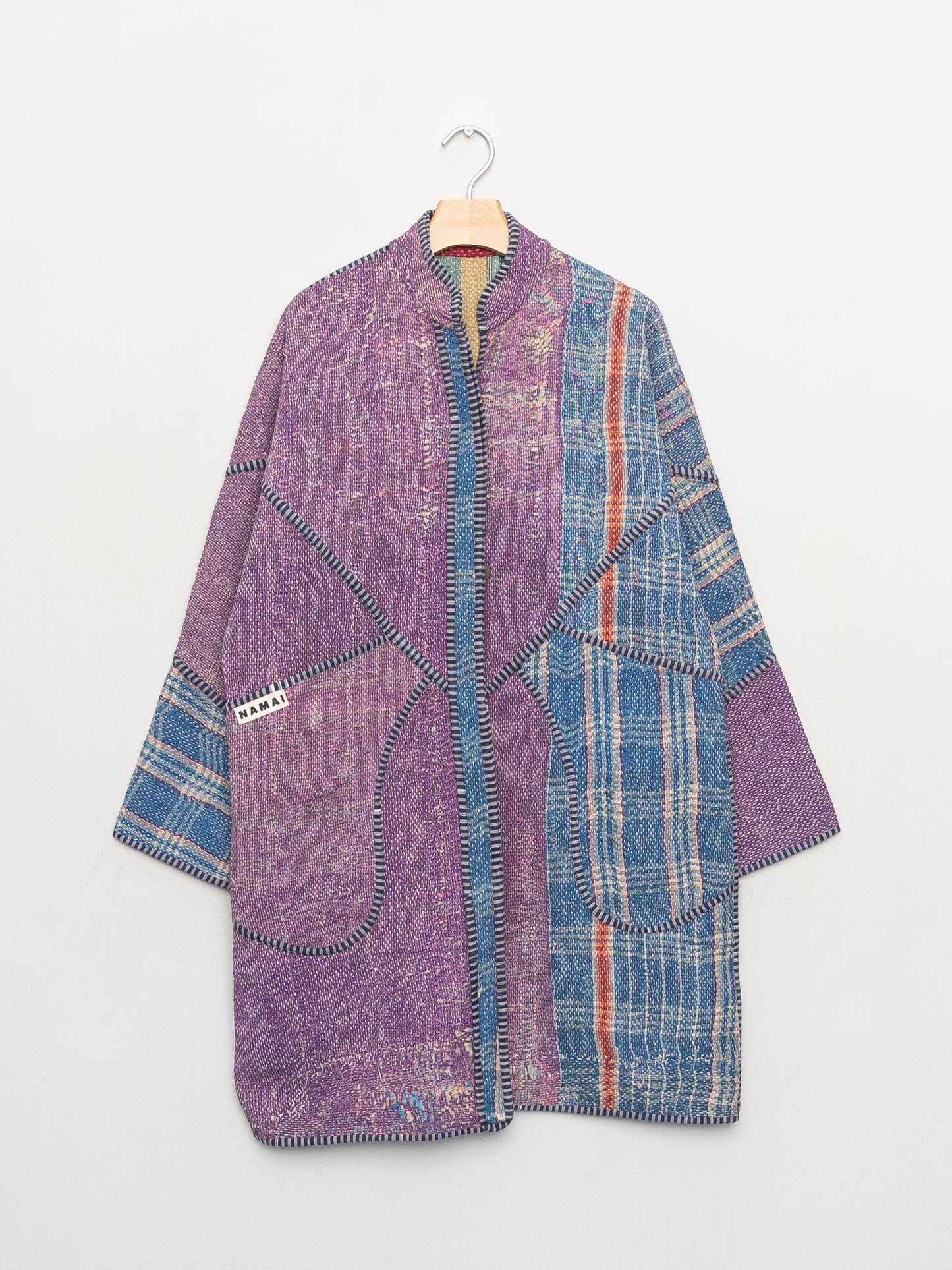 The Sai Quilted Patchwork Kantha Coat