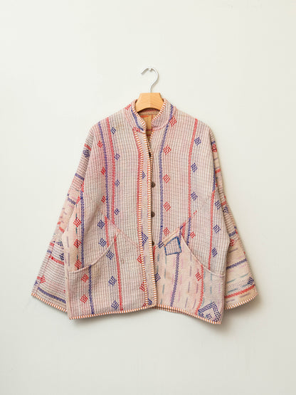 The Ladhiya Quilted Patchwork Kantha Jacket