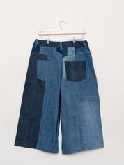 The Bindu Denim Bermuda Culotte Pant - Large