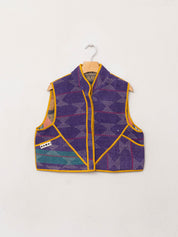 The Kaira Quilted Patchwork Kantha Vest