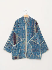 The Narmada Quilted Indigo Kantha Jacket