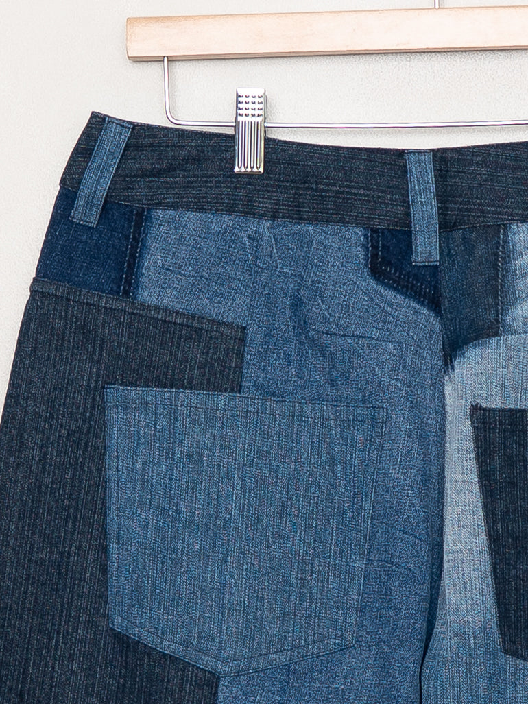 The Bindu Denim Bermuda Culotte Pant - Large