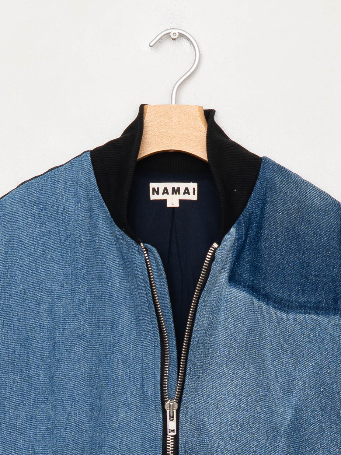 The Veda Denim Bomber Jacket - Large