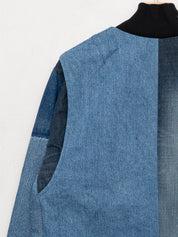 The Veda Denim Bomber Jacket - Large