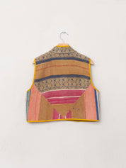 The Kaira Quilted Patchwork Kantha Vest