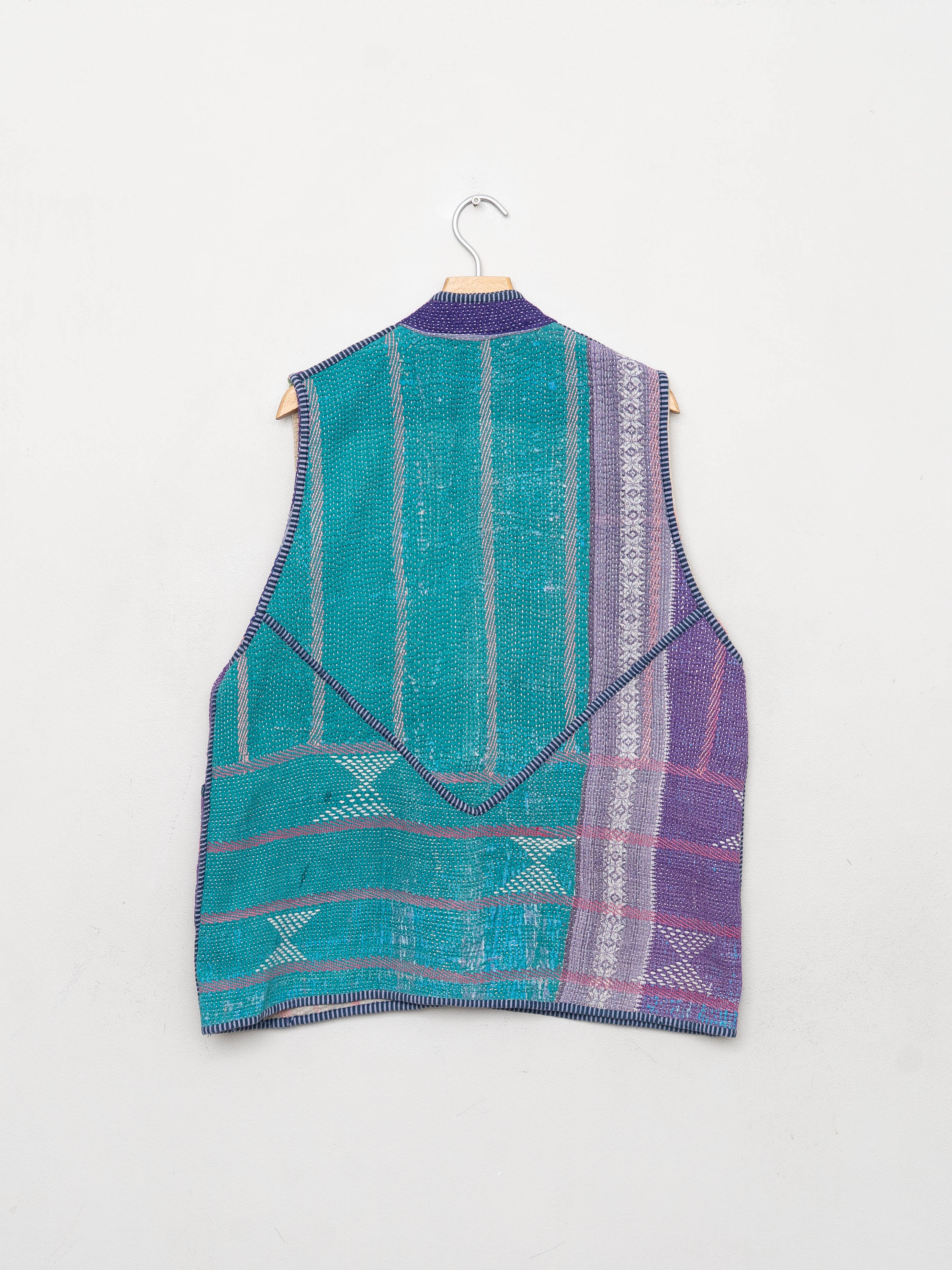 The Ladhiya Quilted Patchwork Kantha Vest