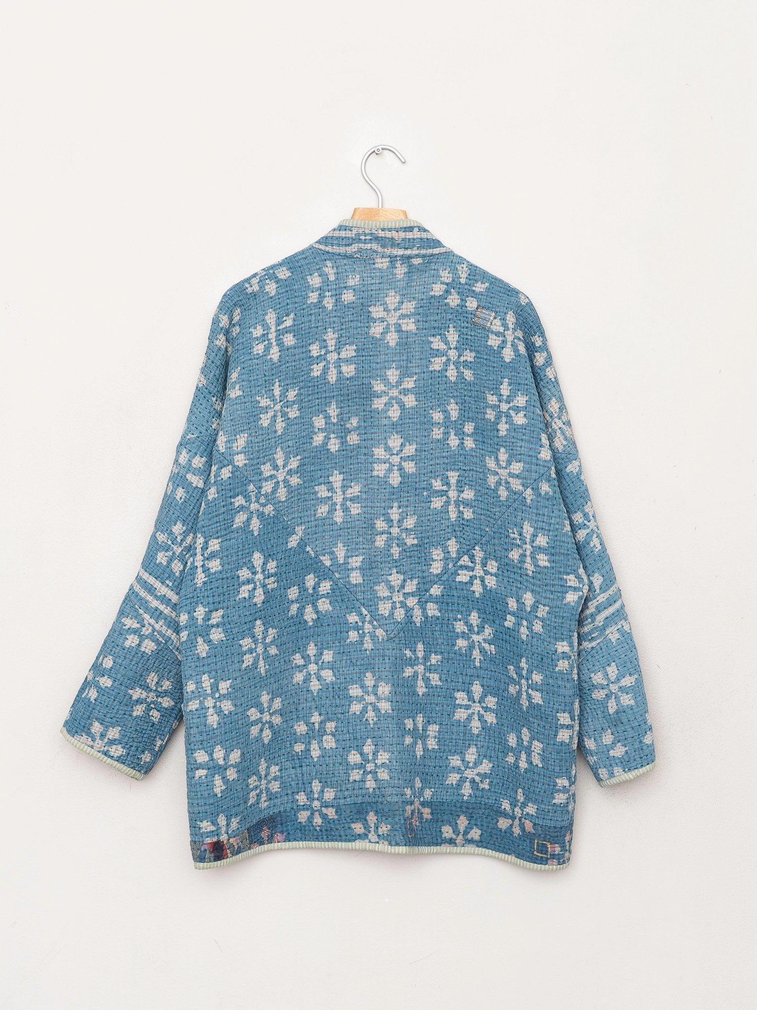 The Narmada Quilted Indigo Kantha Jacket
