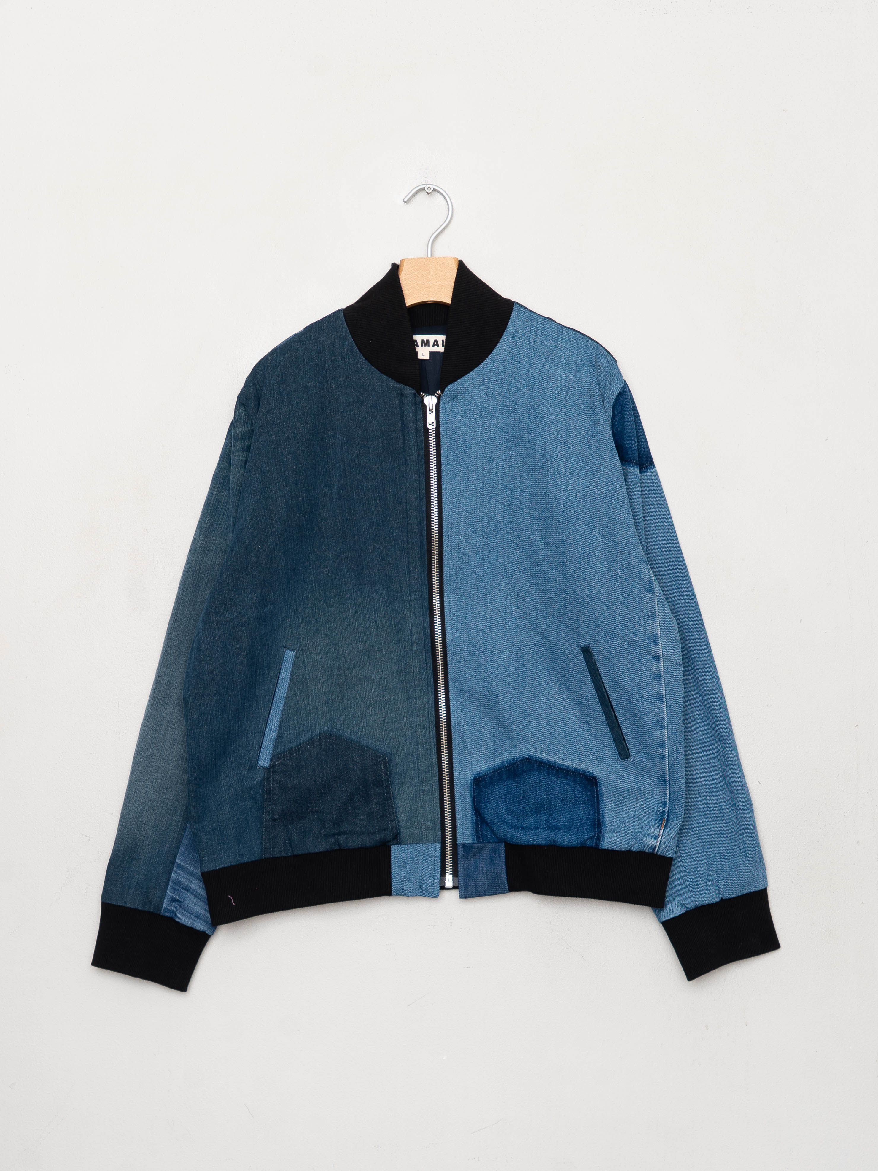 The Veda Denim Bomber Jacket - Large