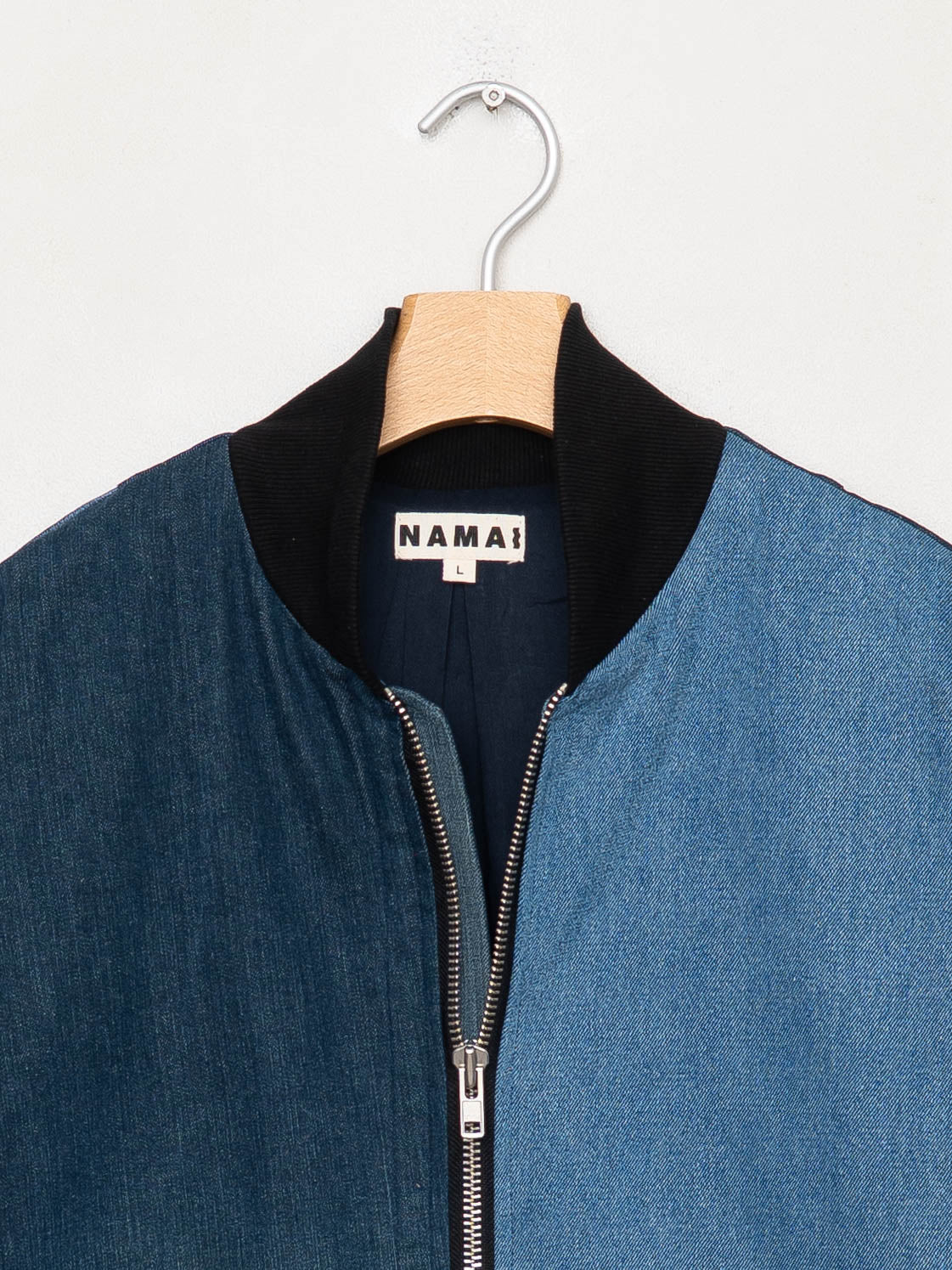 The Veda Denim Bomber Jacket - Large