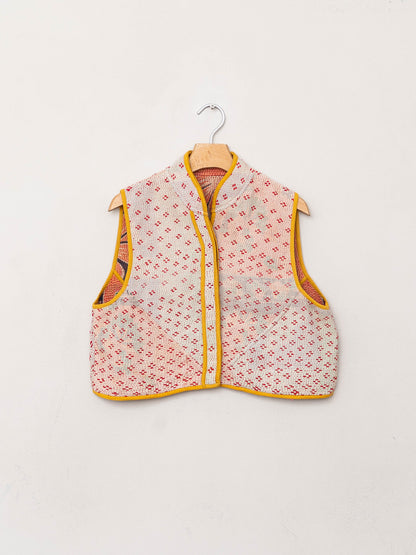 The Kaira Quilted Patchwork Kantha Vest