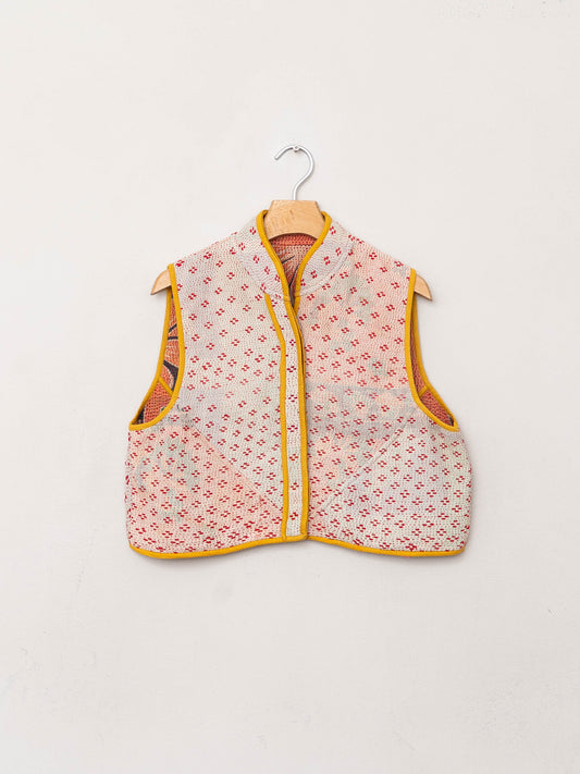 The Kaira Quilted Patchwork Kantha Vest