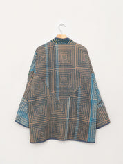The Narmada Quilted Indigo Kantha Jacket