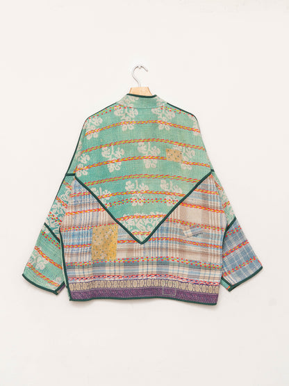 The Ladhiya Quilted Patchwork Kantha Jacket