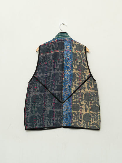 The Ladhiya Quilted Plant Dyed Kantha Vest