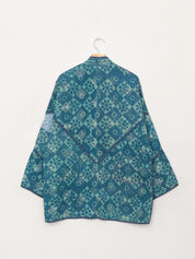 The Narmada Quilted Indigo Kantha Jacket