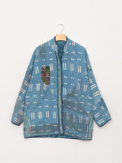 The Narmada Quilted Indigo Kantha Jacket