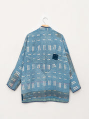 The Narmada Quilted Indigo Kantha Jacket