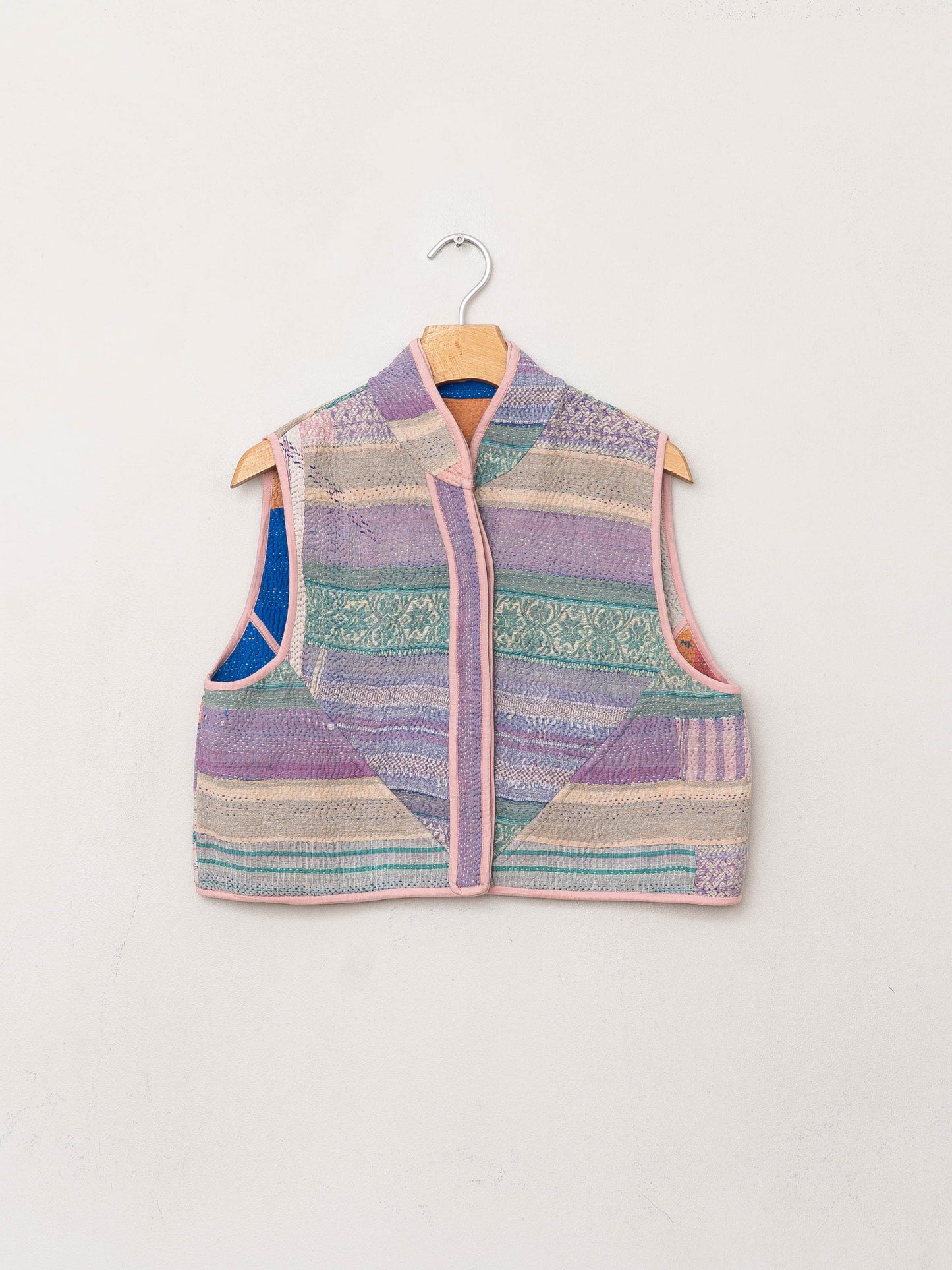 The Kaira Quilted Patchwork Kantha Vest