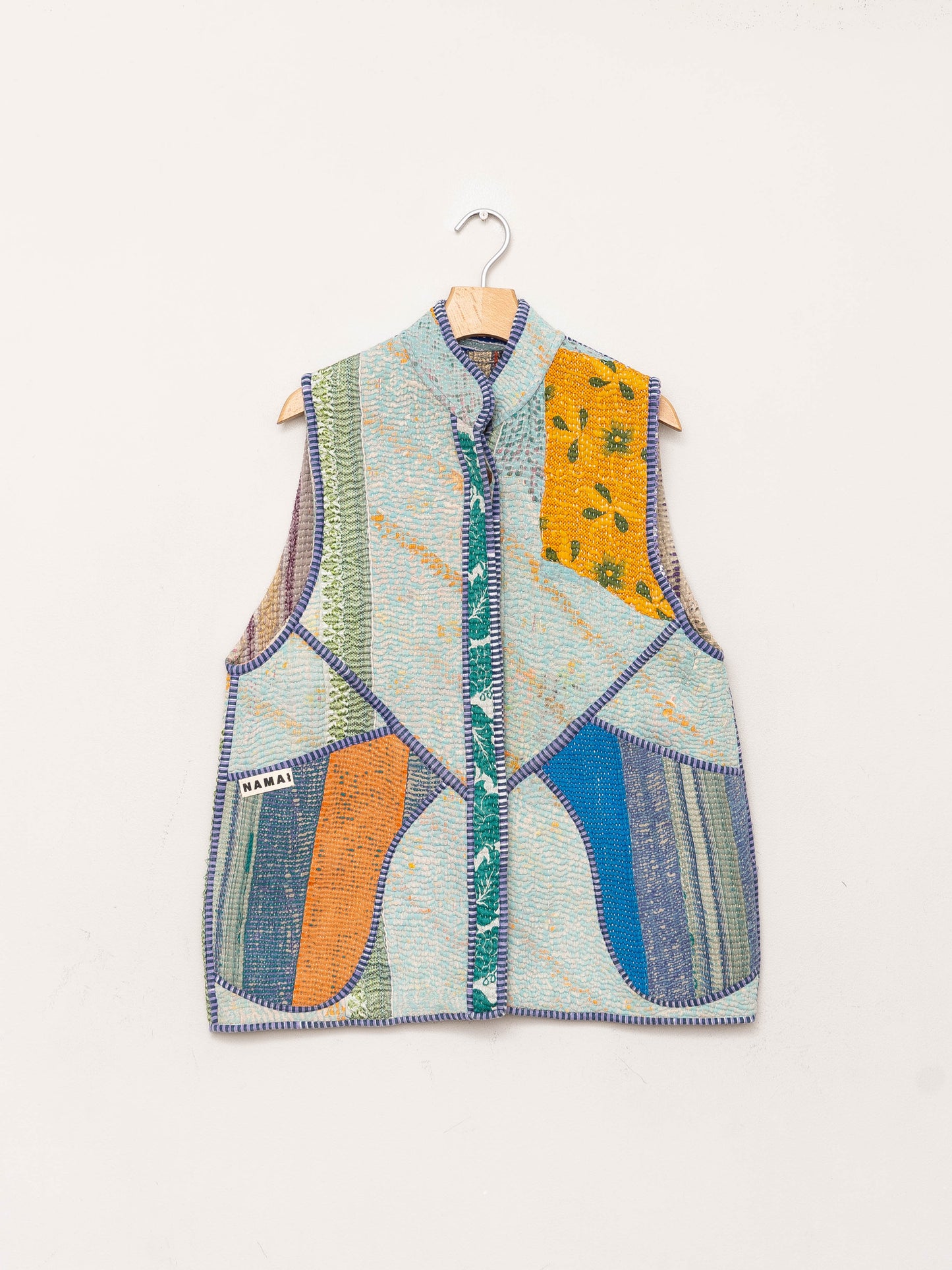 The Ladhiya Quilted Patchwork Kantha Vest