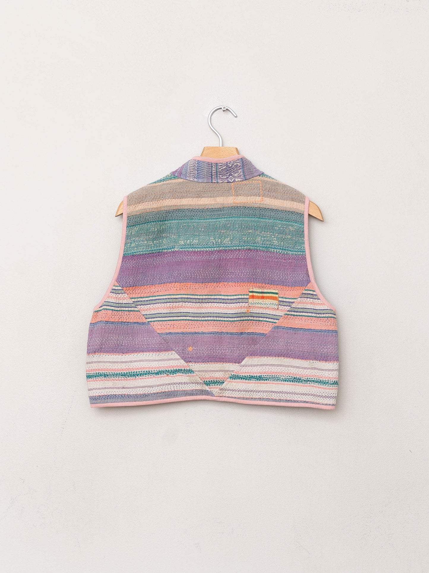 The Kaira Quilted Patchwork Kantha Vest