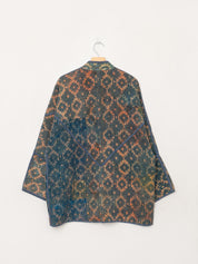 The Narmada Quilted Indigo Kantha Jacket