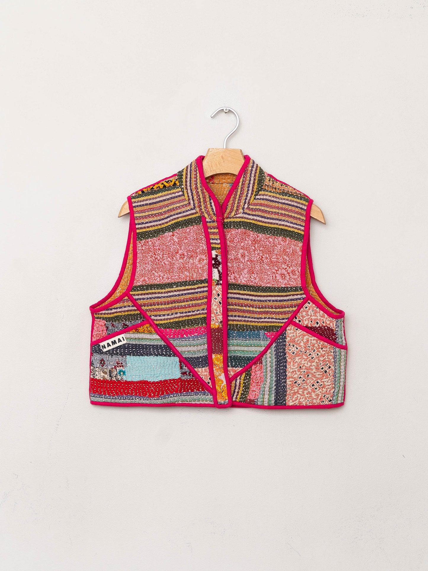 The Kaira Quilted Patchwork Kantha Vest