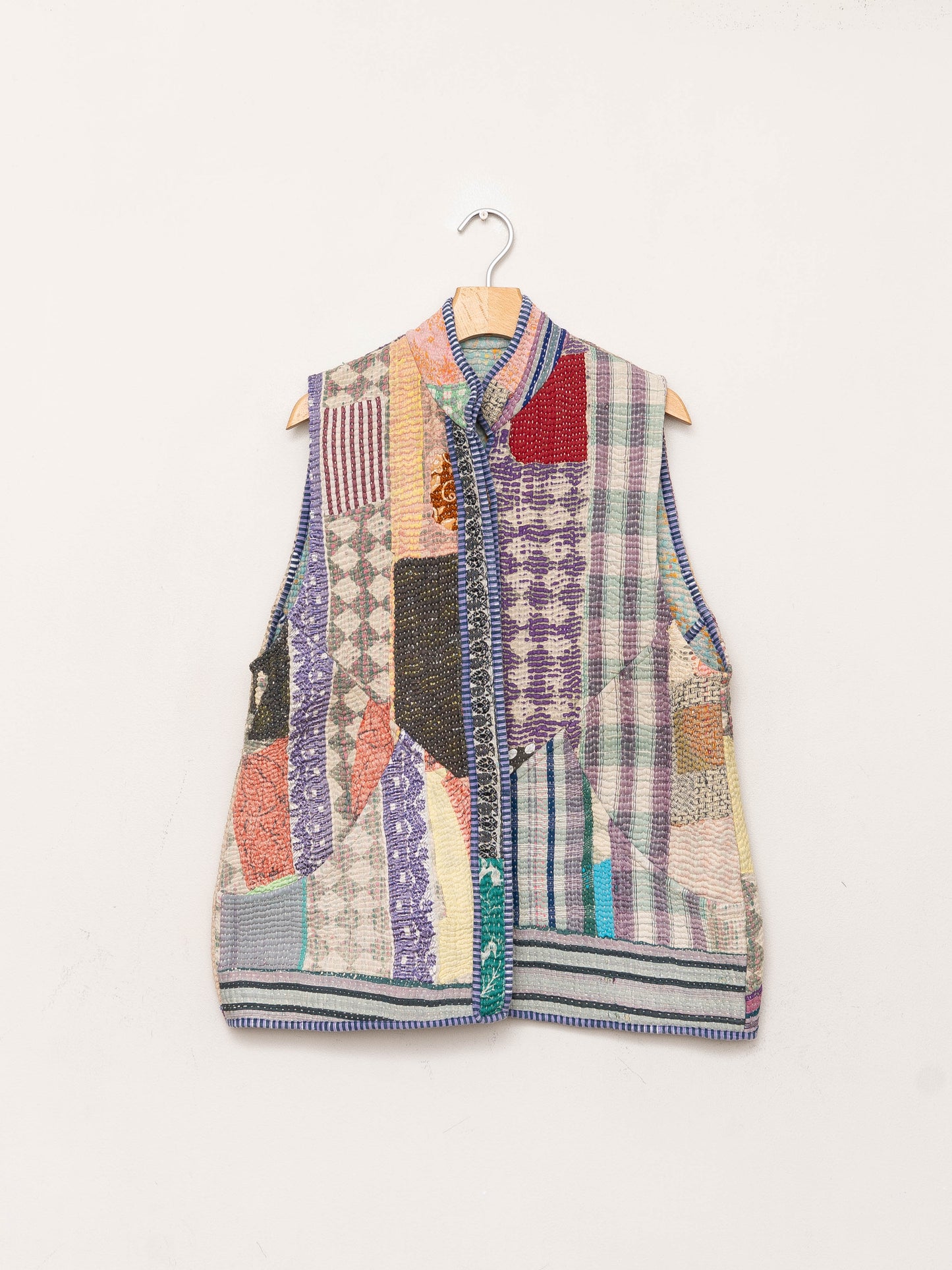 The Ladhiya Quilted Patchwork Kantha Vest