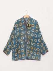 The Narmada Quilted Indigo Kantha Jacket