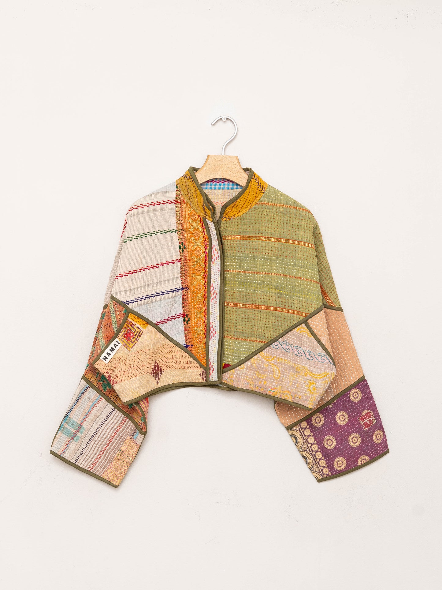 The Kaira Cropped Quilted Patchwork Kantha Jacket Wholesale
