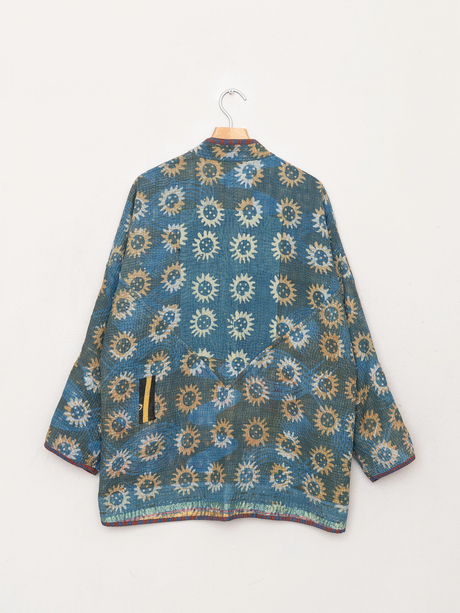 The Narmada Quilted Indigo Kantha Jacket
