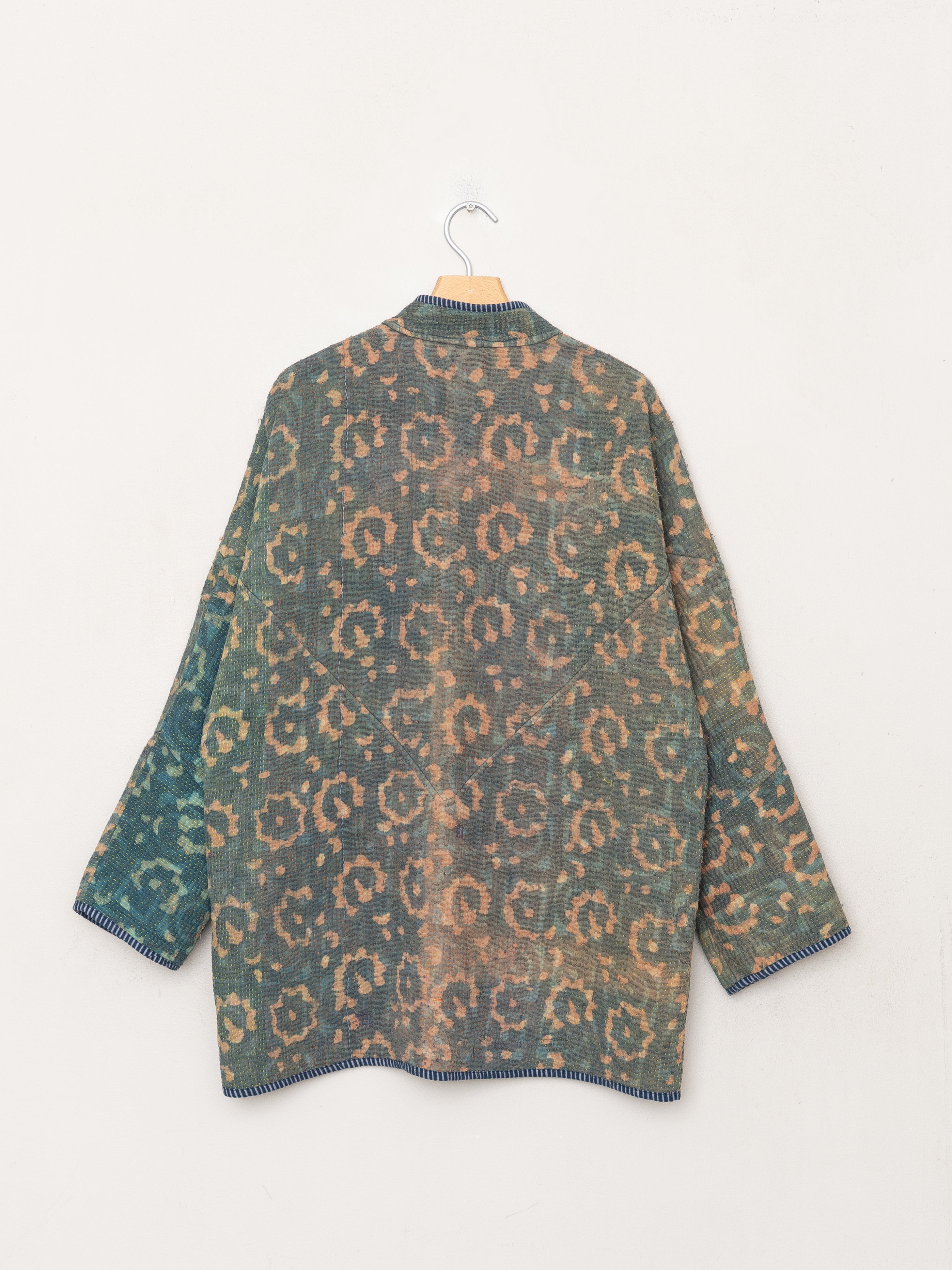The Narmada Quilted Indigo Kantha Jacket
