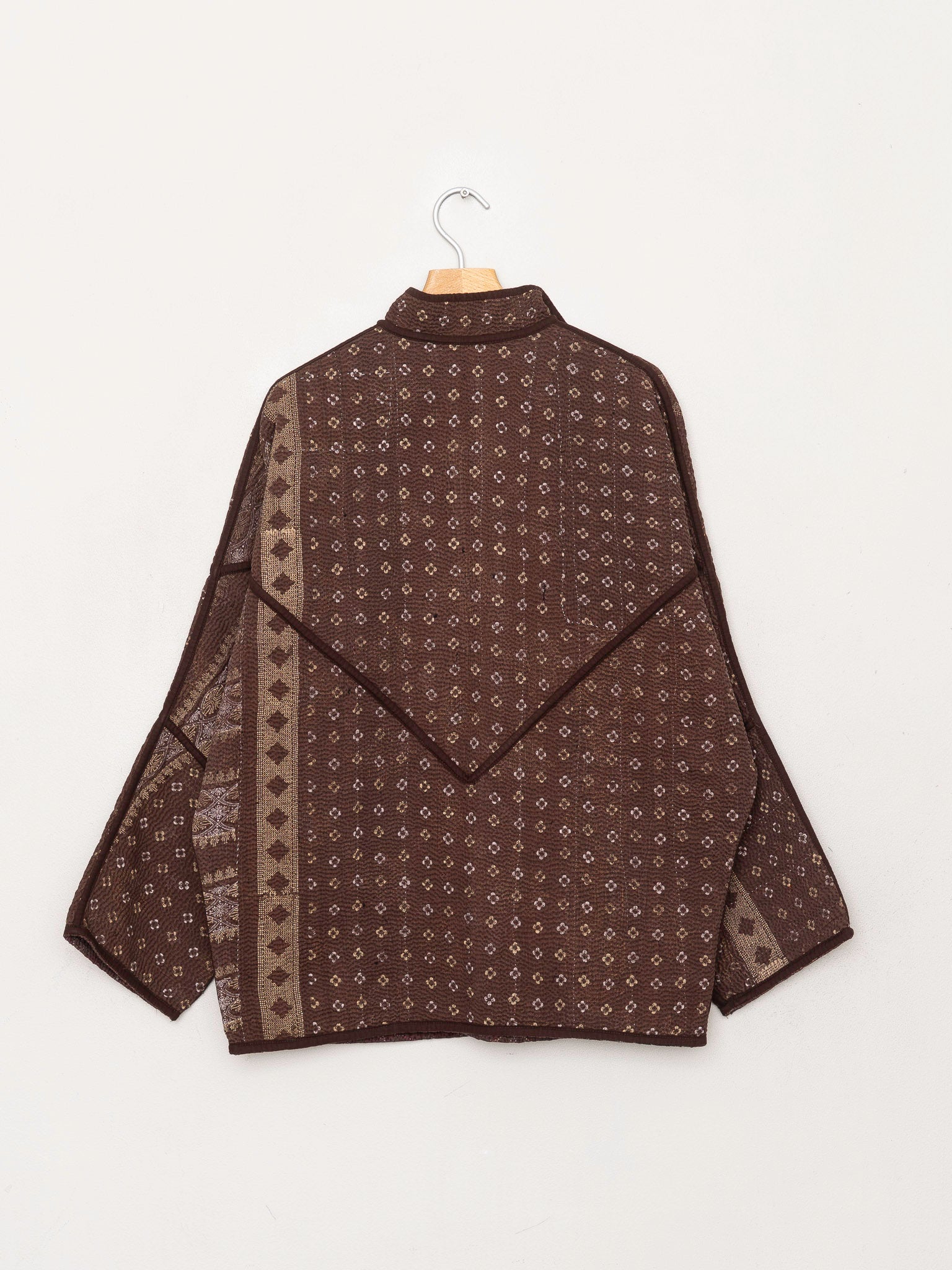 The Ishani Quilted Indigo Kantha Jacket