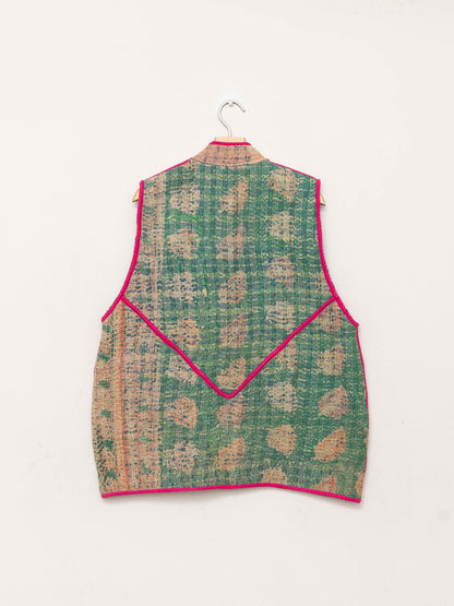The Ladhiya Quilted Patchwork Kantha Vest