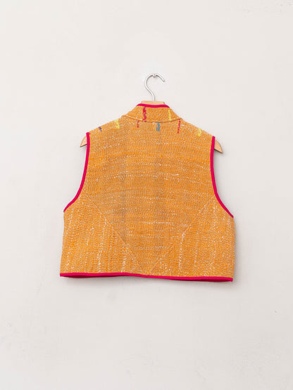 The Kaira Quilted Patchwork Kantha Vest