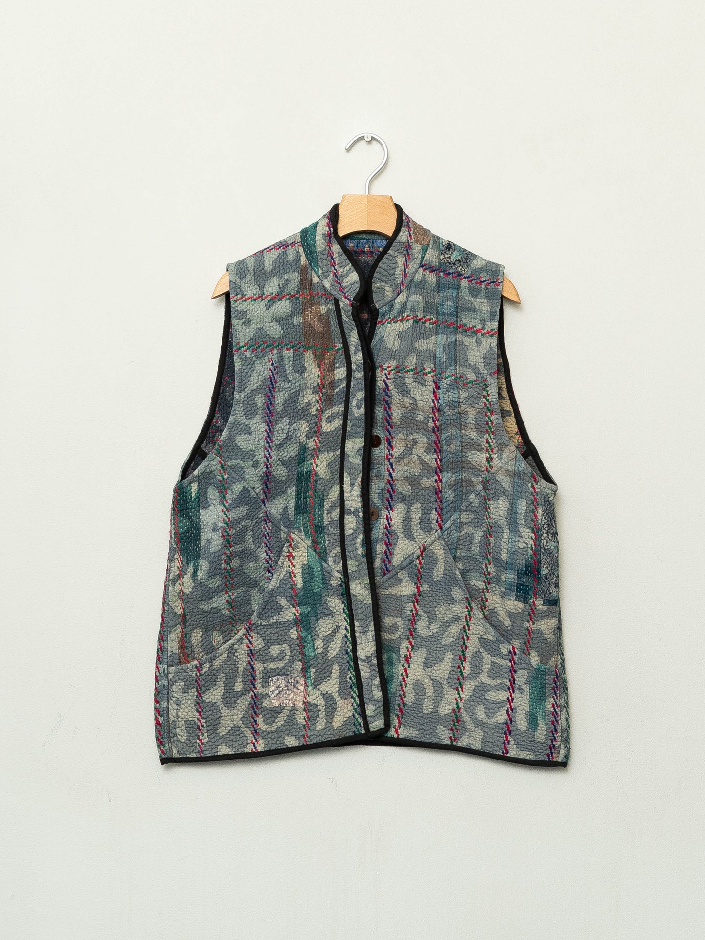 The Ladhiya Quilted Plant Dyed Kantha Vest