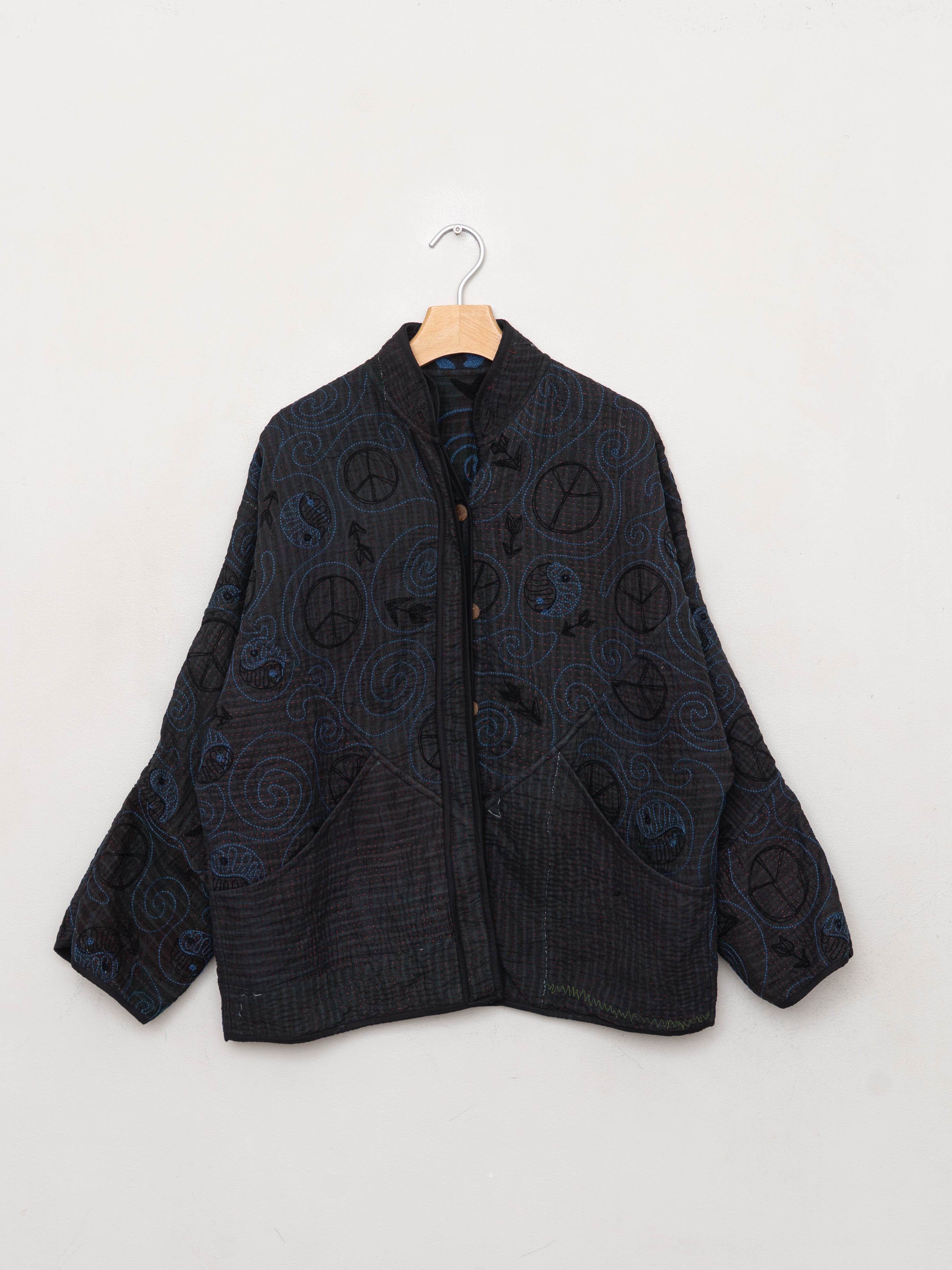 The Ladhiya Quilted Suzani Kantha Jacket