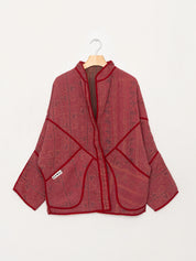 The Ishani Quilted Indigo Kantha Jacket