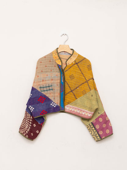 The Kaira Cropped Quilted Patchwork Kantha Jacket Wholesale
