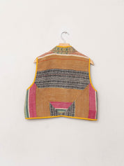 The Kaira Quilted Patchwork Kantha Vest