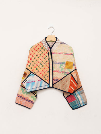 The Kaira Cropped Quilted Patchwork Kantha Jacket Wholesale