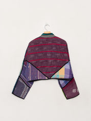 The Kaira Cropped Quilted Patchwork Kantha Jacket