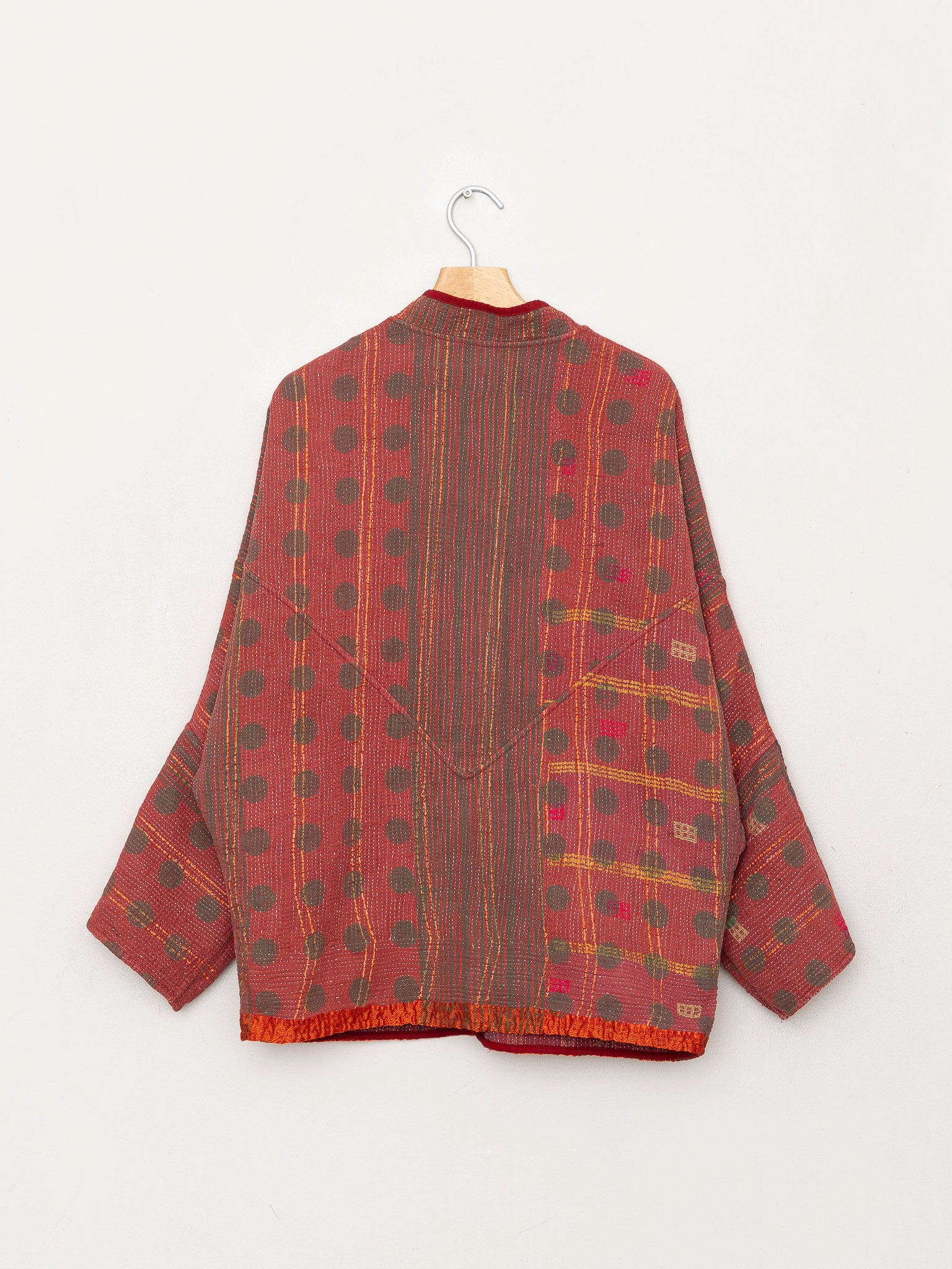 The Ishani Quilted Indigo Kantha Jacket