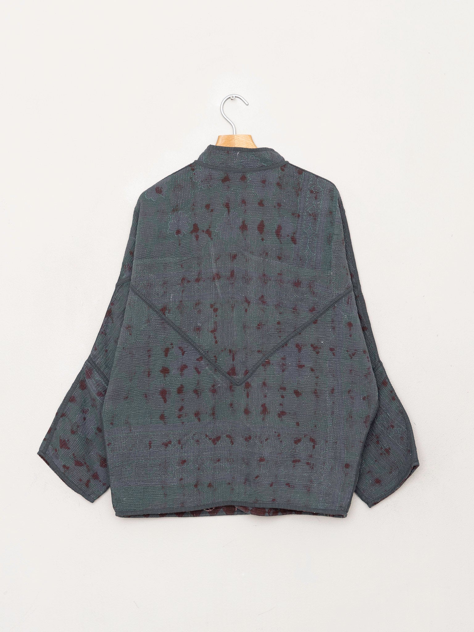 The Ishani Quilted Indigo Kantha Jacket
