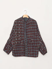 The Ishani Quilted Indigo Kantha Jacket